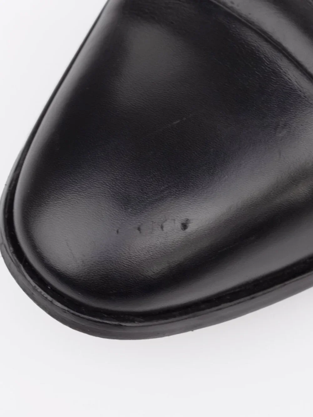 Longchamp Men's Black Leather Cap Toe Oxford Dress Shoes Size 42 US 9